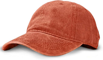 Unisex Vintage Washed Baseball Cap | Low Profile Soft Top Unstructured Cotton Baseball Cap | Adjustable Size Vintage Buckle