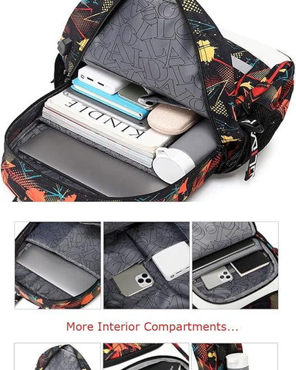 American Football Player 26 Multifunction Rugby Backpack Travel Laptop Daypack Night Reflective Strip Fans Bag (R - Pattern 2)