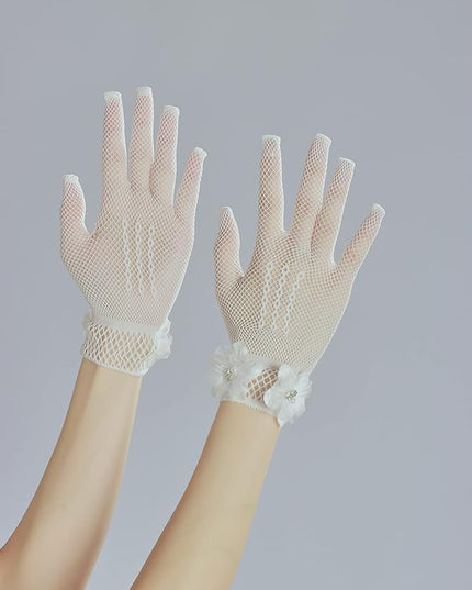 Sahabowi Satin Gloves Formal Bridal Banquet Party Wedding Opera Solid Colorful Mitten For Women