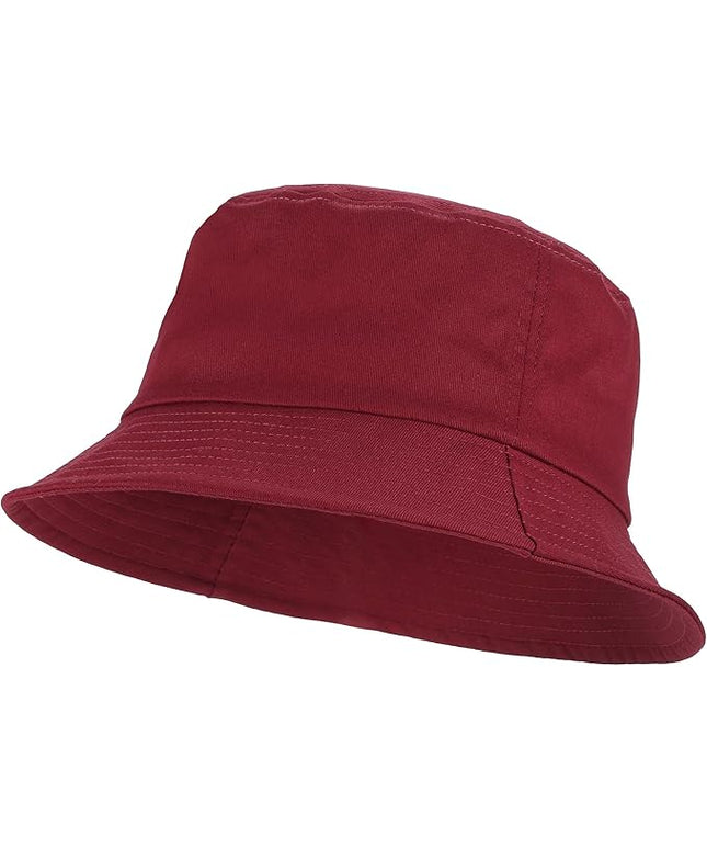 Umeepar Unisex Cotton Packable Bucket Hat Sun Hat Plain Colors for Men Women