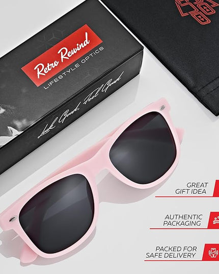 Retro Rewind Polarized Sunglasses for Men and Women - UV Protection Classic Sun Glasses