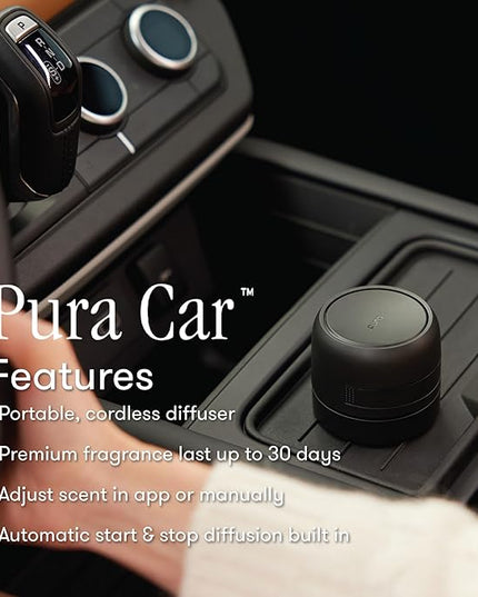 Thymes Pura Car Diffuser Refills – 2 Pack of Vehicle Air Fresheners – Air Freshener Car Accessories for Women & Men – Notes of Pressed Apple, Clove & Cardamom (Simmered Cider, Pack of 2)