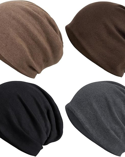 Senker Fashion Slouchy Beanie Hats for Women Men, Chemo Headwear Cotton Beanies Soft Lightweight Chemo Skull Cap Elastic