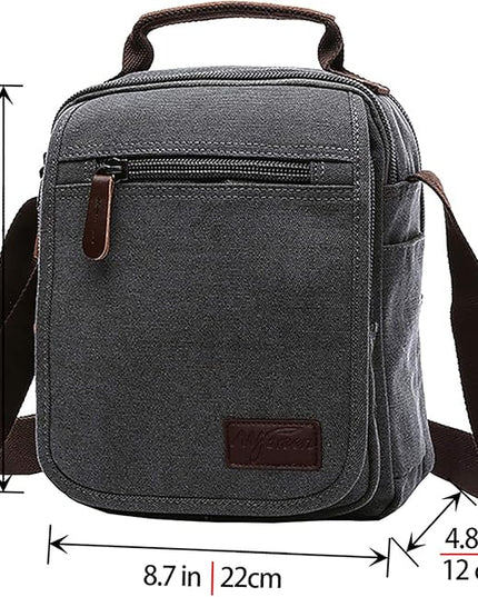 mygreen Small Canvas Crossbody Shoulder Bag Messenger Bag Work Bag