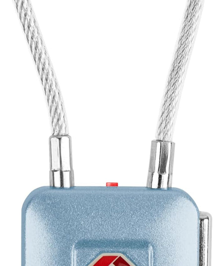 TSA Accepted Luggage Travel Lock, Set-Your-Own Combination Lock for School Gym Locker, Luggage Suitcase Baggage Locks, Filing Cabinets, Toolbox, Case (Arctic Blue, 1 Pack)