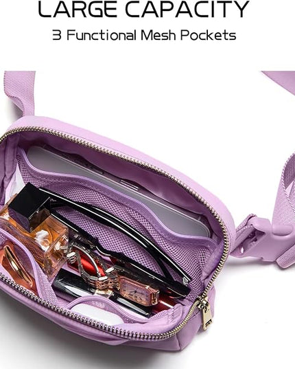 Gitus Gifts for 8 9 10 11 12 Year Old Girls Belt Bag Fanny Pack Crossbody Bags with Initial Letter Patch Cute Stuff Birthday Gifts for Teen Girls Women Personalized Trend Stuff (Lavender-B)