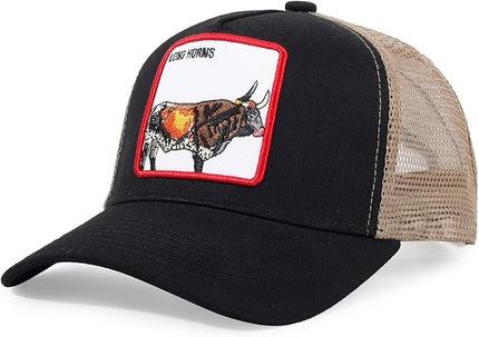 Classic Unisex Various Animal Series Embroidery Farm Adjustable Mesh Snapback Trucker Hat