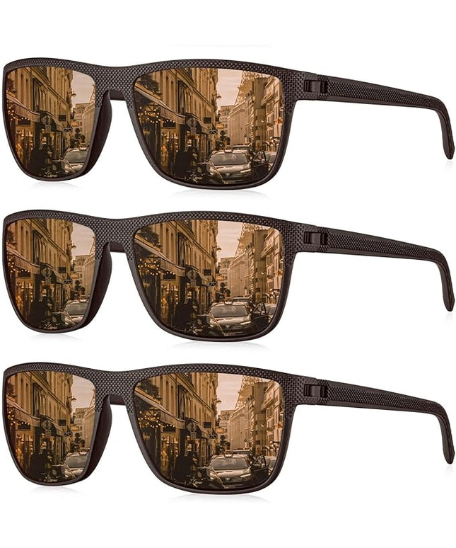 KALIYADI Polarized Sunglasses for Men, Lightweight Sun Glasses with UV Protection for Driving Fishing Golf