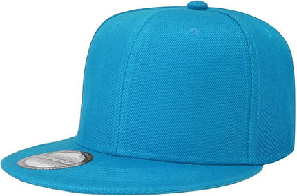 Classic Snapback Hat Cap Hip Hop Style Flat Bill Blank Solid Color Adjustable Size