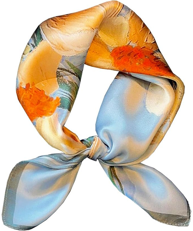 Neck Scarf For Womens Silky Head Scarves Hair Bandanas Square Scarf Fashion Accessories lightweight