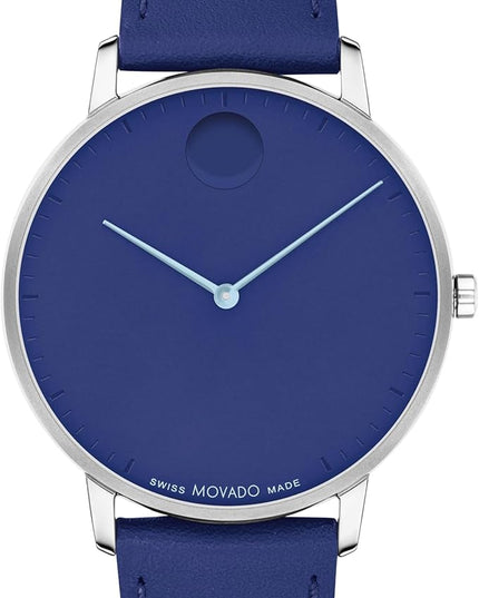 Movado Face Men's Luxury Quartz Watch - Swiss Movement - Water Resistance 30 Meters (3ATM) - Elegant Timepiece - Gift for Him - 41mm