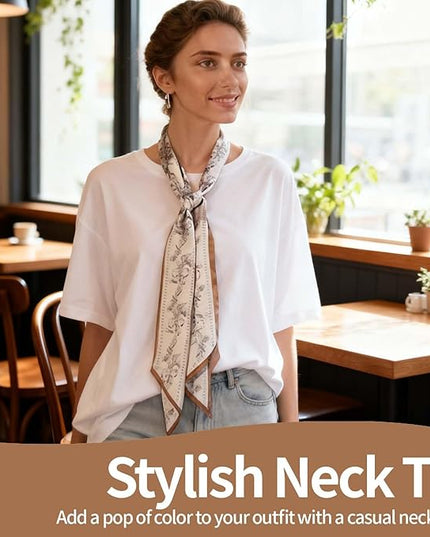 24PCS Fashion Scarves for Women Multifunctional Neck Scarves Purse Scarf Headbands for Bags Hair Accessories