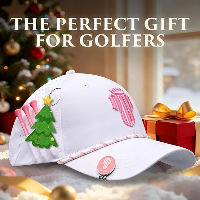 NJF Golf™ Hat Men - Breathable Mens Golf Hats, Adjustable Rope Snapback Cap, Convenient Cap with Tee Holder