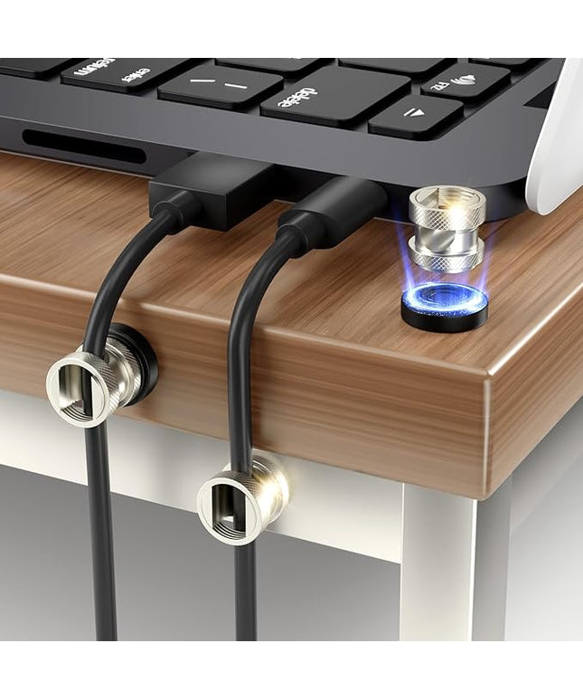 Viaky Magnetic Cord Holder Charger Holders for Cords Metal Cable Management Adhesive Cable Clips Office Desk Accessories Wire Holder Organizer Neatly for Nightstand Office Car Desk(3 Pack)