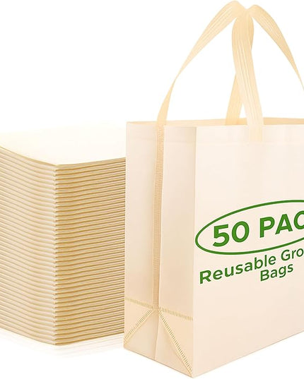 Simply Cool Reusable Grocery Bags Eco-Friendly - Reusable Shopping Bags, Heavy Duty Grocery Bags, Foldable, Tote Bags Bulk