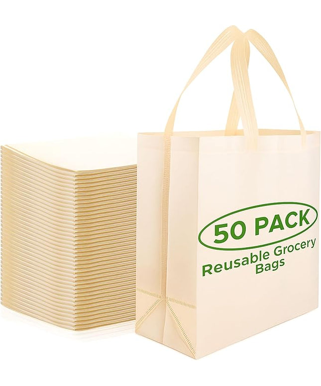 Simply Cool Reusable Grocery Bags Eco-Friendly - Reusable Shopping Bags, Heavy Duty Grocery Bags, Foldable, Tote Bags Bulk