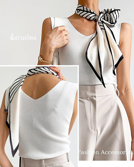 Purse Scarf For Handbags Head Scarves For Women's Hair Bags Scarfs Long Skinny Scarves Fashion Silky