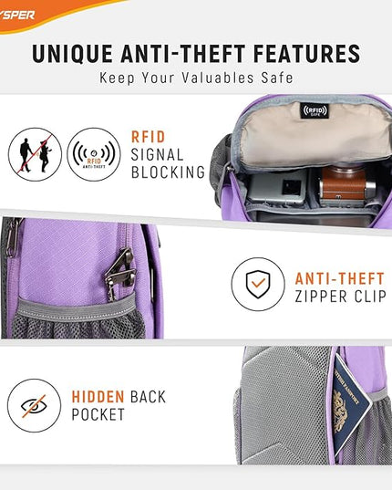 SKYSPER Sling Bag RFID Cross Body Bag Recycled Crossbody Backpack Travel Daypack