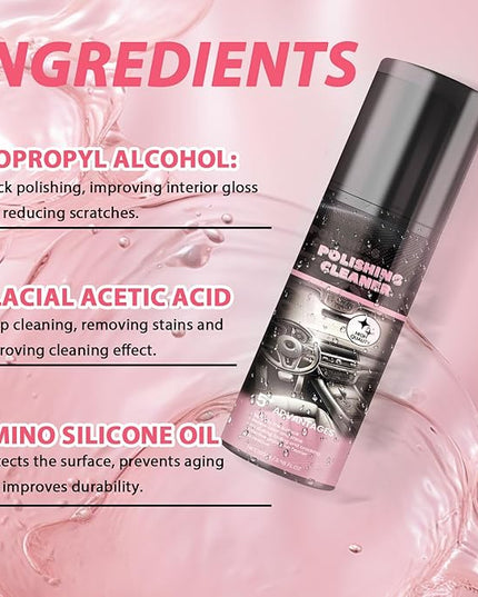 Car Interior Cleaner, Vehicle Interior Polish, 100ml Car Interior Cleaner, Interior Detailer Spray, Total Car Interior Cleaner Rejuvenation, Decontaminatio, Interior All Purpose Car Cleaner