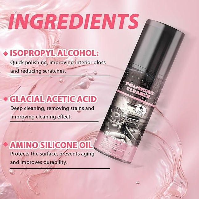 Car Interior Cleaner, Vehicle Interior Polish, 100ml Car Interior Cleaner, Interior Detailer Spray, Total Car Interior Cleaner Rejuvenation, Decontaminatio, Interior All Purpose Car Cleaner