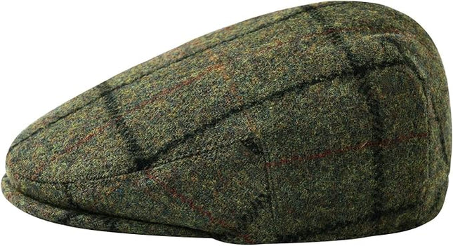 FEINION Men's Wool Tweed Newsboy Ivy Cap Gatsby Golf Flat Hat