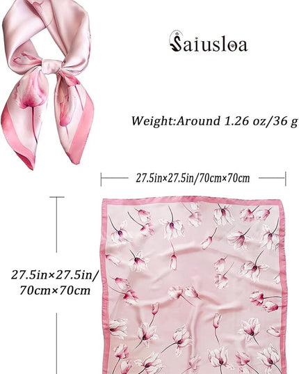 Neck Scarf For Womens Silky Head Scarves Hair Bandanas Square Scarf Fashion Accessories lightweight