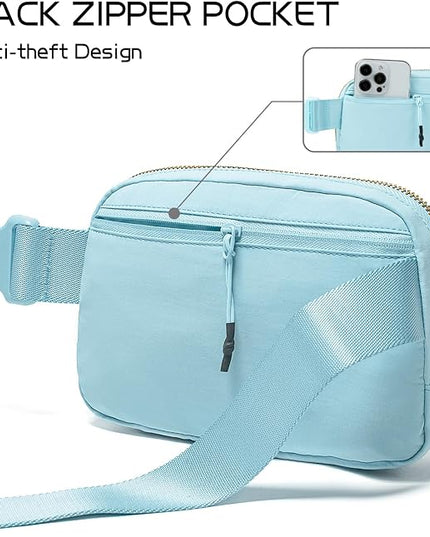 Gitus Gifts for 8 9 10 11 12 Year Old Girls Belt Bag Fanny Pack Crossbody Bags with Initial Letter Patch Cute Stuff Birthday Gifts for Teen Girls Women Personalized Trend Stuff (Icing Blue-D)