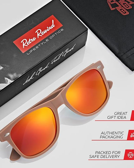 Retro Rewind Polarized Sunglasses for Men and Women - UV Protection Classic Sun Glasses