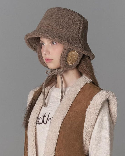 New SKADI Fleece Earmuff Bucket Hat for Winter Warm Ear Protection | Soft Cozy Fleece Bucket Hat for Women & Men