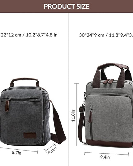 mygreen Small Canvas Crossbody Shoulder Bag Messenger Bag Work Bag
