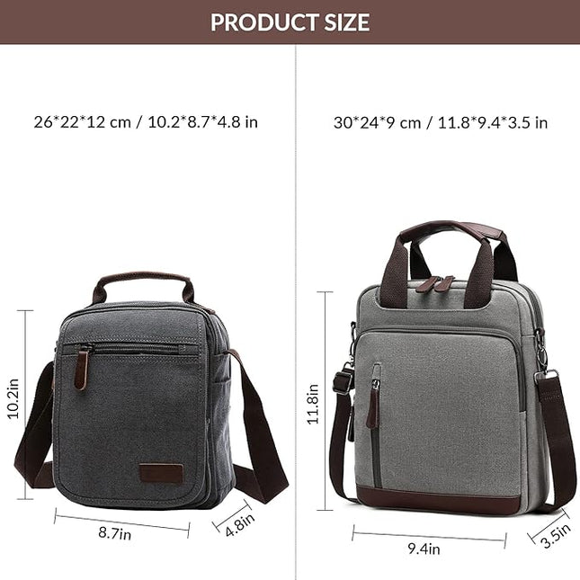 mygreen Small Canvas Crossbody Shoulder Bag Messenger Bag Work Bag