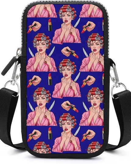 Unisex Small Crossbody Bags, Women Men Portable Adjustable Crossbody Phone Wallet Pouch