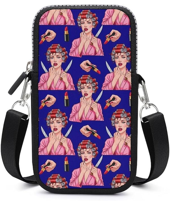 Unisex Small Crossbody Bags, Women Men Portable Adjustable Crossbody Phone Wallet Pouch