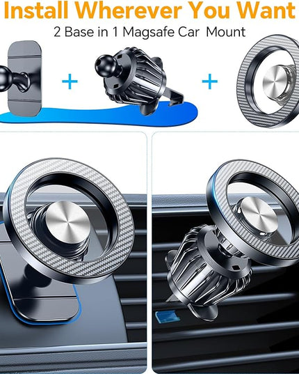 Kaistyle for Magsafe Car Mount【20 Strong Magnets】Magnetic Phone Holder for Car Phone Holder Mount Dash Mounted Holders Cell Phone Holders for Your Car Accessories for Women Men for iPhone 17 16 15 14