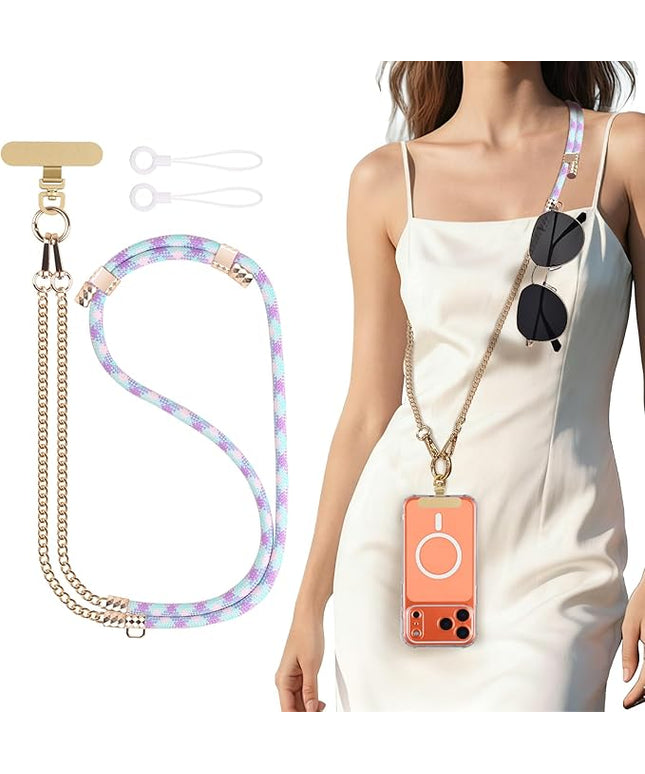 Phone Lanyard Crossbody, Adjustable Cell Phone Lanyard Neck Strap for All Phones, Universal Skin Friendly Phone Strap Crossbody for Women and Men