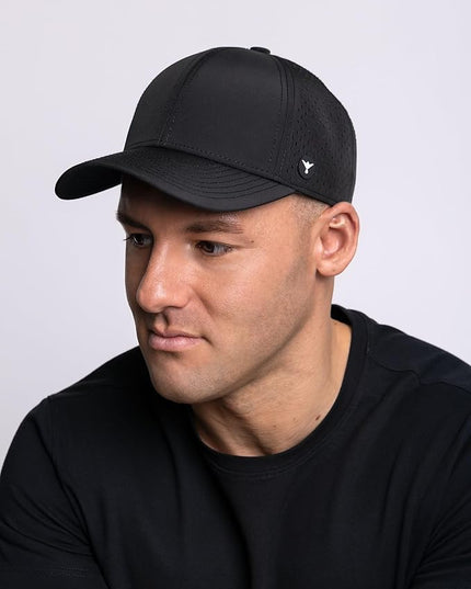 PHNX FIT Performance Snapback Hat for Men & Women - Water Resistant & Sweat Wicking, Lightweight Workout Cap | Running | Golf