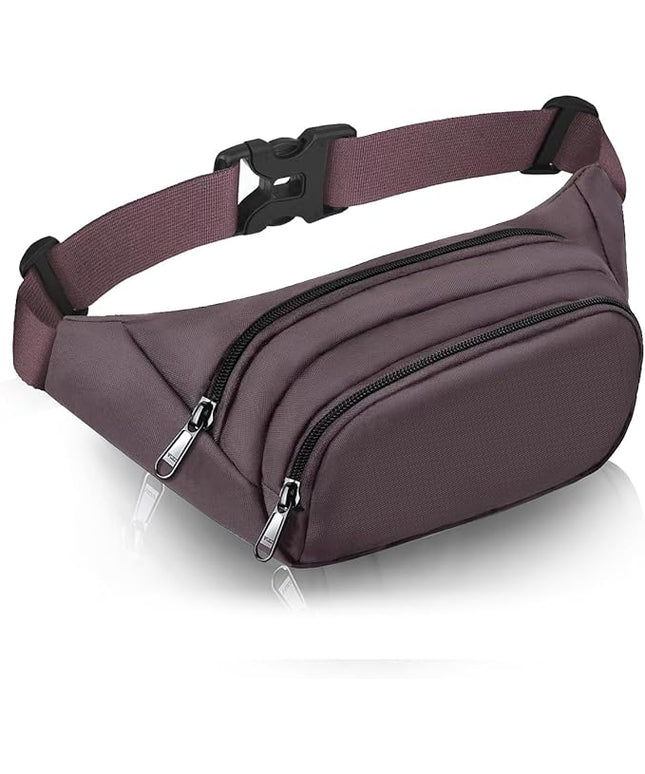 Large Fanny Pack for Women Men - Syican Waist bag with 3-Zipper Pockets, Gifts for Enjoy Sports Traveling Workout Casual Hands-Free crossbody bags Fits MAX 7.9'' iPad & 6.6'' Phone