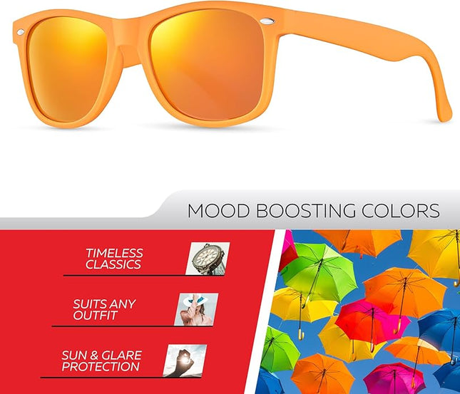 Retro Rewind Polarized Sunglasses for Men and Women - UV Protection Classic Sun Glasses