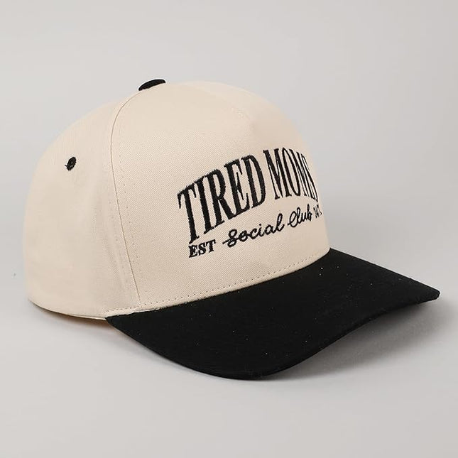 MIRMARU Two-Tone Vintage Canvas Trucker Hats for Men & Women, Adjustable Size Baseball Caps with Trendy Embroidered Design