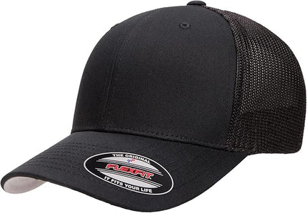 Flexfit 6511 Fitted Mid-Profile Stretchable Mesh Panels Trucker Cap | Bulk Pack Available