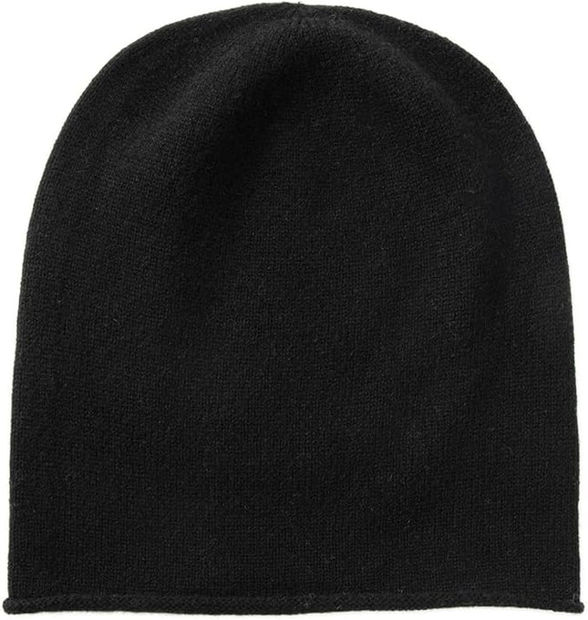 Villand 100% Cashmere Slouchy Beanie Hat for Women, Knitted Ladies Soft Warm Cashmere Skull Beanies Cap