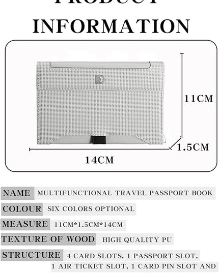 Passport Holder for Travel Essentials, RFID Blocking PU Leather Passport Wallet Cover Card holder Case Passport Book Holders for Women and Men, Grey