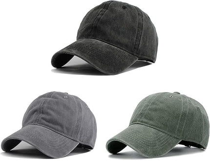 HH HOFNEN Men Women Washed Distressed Twill Cotton Baseball Cap Vintage Adjustable Dad Hat