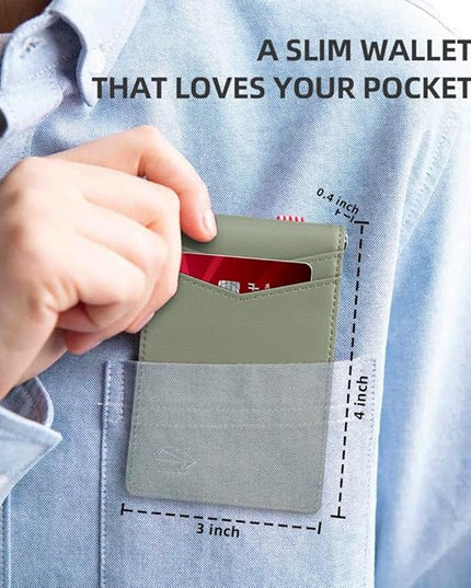 Zitahli Wallet for Men-6 Slots ID Window-Mens Wallets-Slim Wallet Classic Spring Money Clip RFID Blocking-Gift for Men