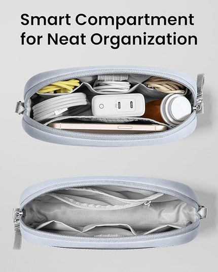 tomtoc Electronics Organizer Travel Case Performance, Water Resistant Bag Cable Tech Pouch Accessories, Carry Storage for Cord, Phone, Cables, Airpods, USB Flash Drive, Daily Items