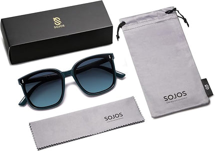 SOJOS Sunglasses for Women Men Vintage Style Shades SJ2157