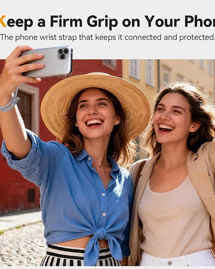 Phone Wrist Strap with 2 Phone Tether Tab, 2 Pack Adjustable Anti-Theft Cell Phone Lanyard for Travel & Outdoors