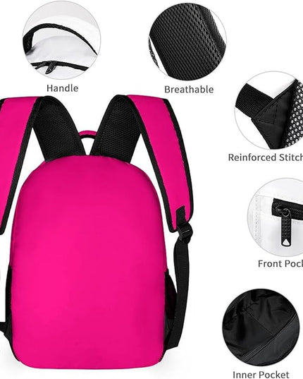 Fashion Fuchsia Backpack Lightweight Large Capacity Laptop Daybag for Travel Work