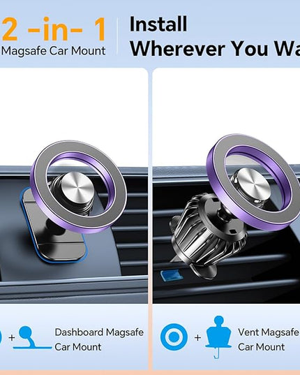 Kaistyle for Magsafe Car Mount【20 Strong Magnets】Magnetic Phone Holder for Car Phone Holder Mount Dash Mounted Holders Cell Phone Holders for Your Car Accessories for Women Men for iPhone 17 16 15 14