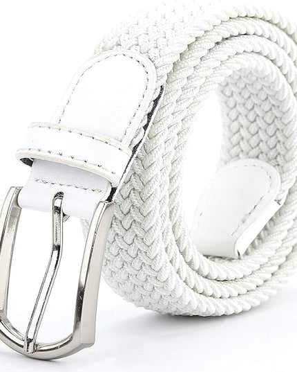 Braided Canvas Woven Elastic Stretch Belts for Men/Women/Junior with Multicolored